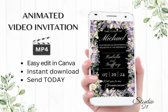 Digital Groomsman Proposal W3411GM: A Bold Choice for Asking Your Best Man