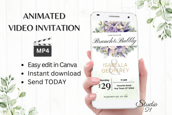 Digital Wedding Brunch Invite W9416: A Modern Twist on Tradition