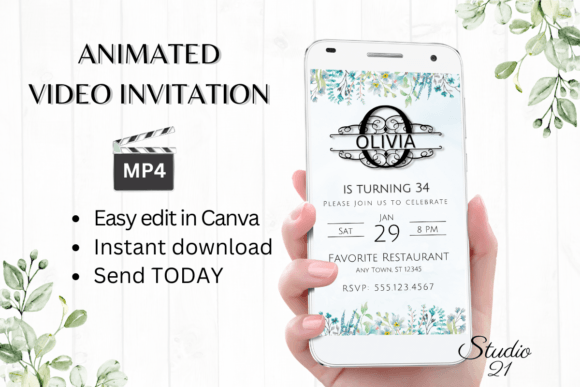 Electronic Invite (Monogram Letter O): Modern Typography for Instant Impact