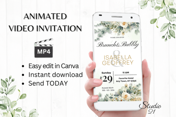 Electronic Wedding Brunch Invite W9422: A Modern Digital Solution