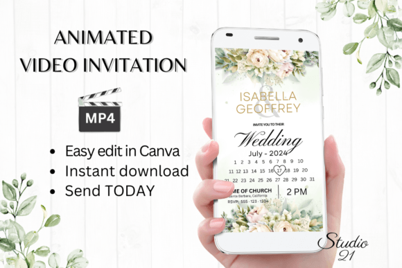 Electronic Wedding Invitation W8428B: A Modern Digital Solution