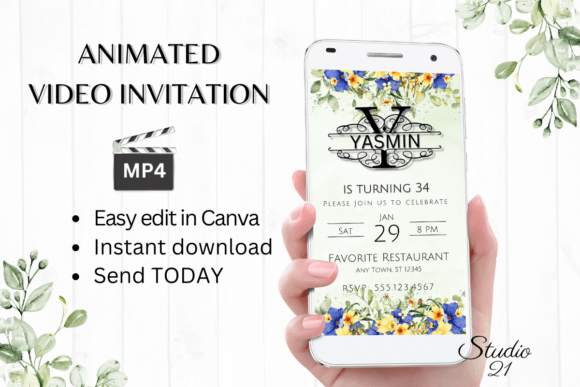 Elevate Your Event with a Monogram Letter Y Video Invite