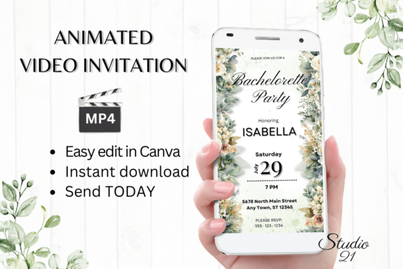Instant Celebration: The W6424 Bachelorette Invite