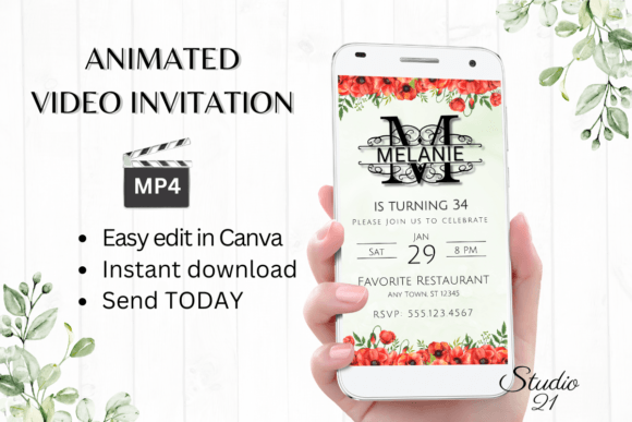 Modern Monogram Style: The Electronic Invite Letter M