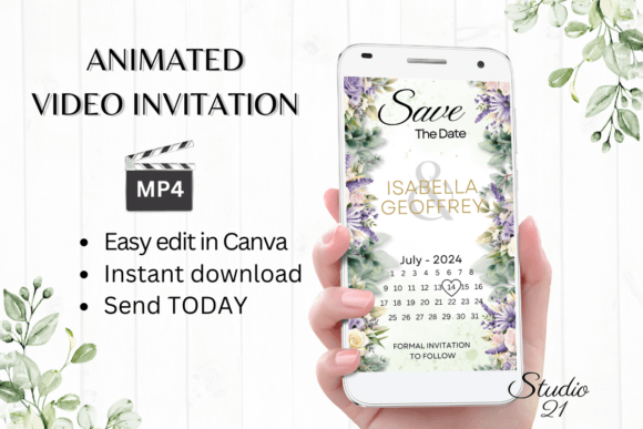Modernize Your Announcements with Digital Save the Date W2414B