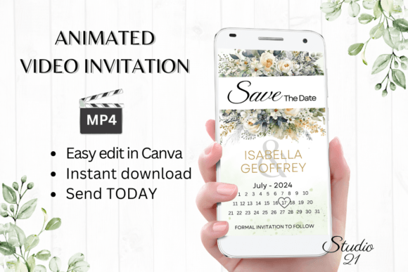 Modernize Your Announcements with Electronic Save the Date W2426B